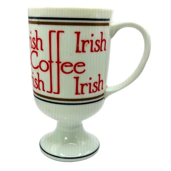 Set of 3 Footed Ceramic "Irish Coffee" Mugs by Graphic Gourmet - Picture 7 of 13